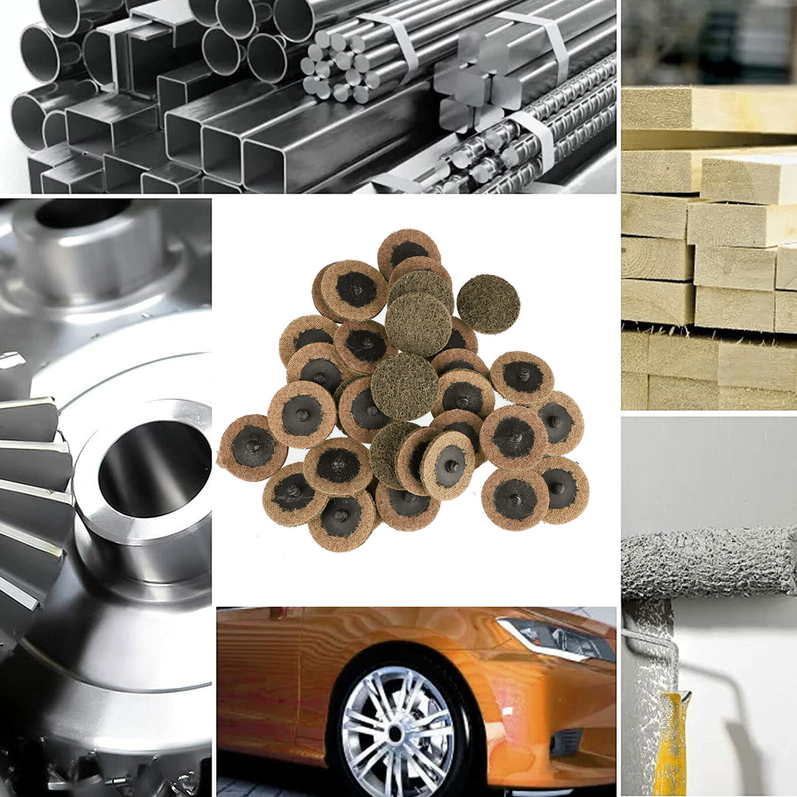 50PCS 2 inch Coarse Surface Conditioning Roll Lock Sanding Discs for Die Grinder