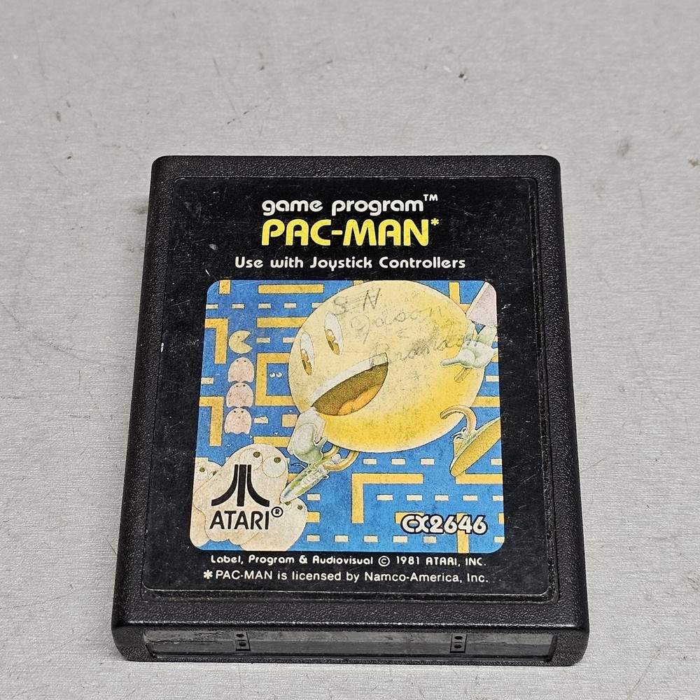Atari 2600 PAC-MAN Video Game Program Cartridge 1981 CX2646