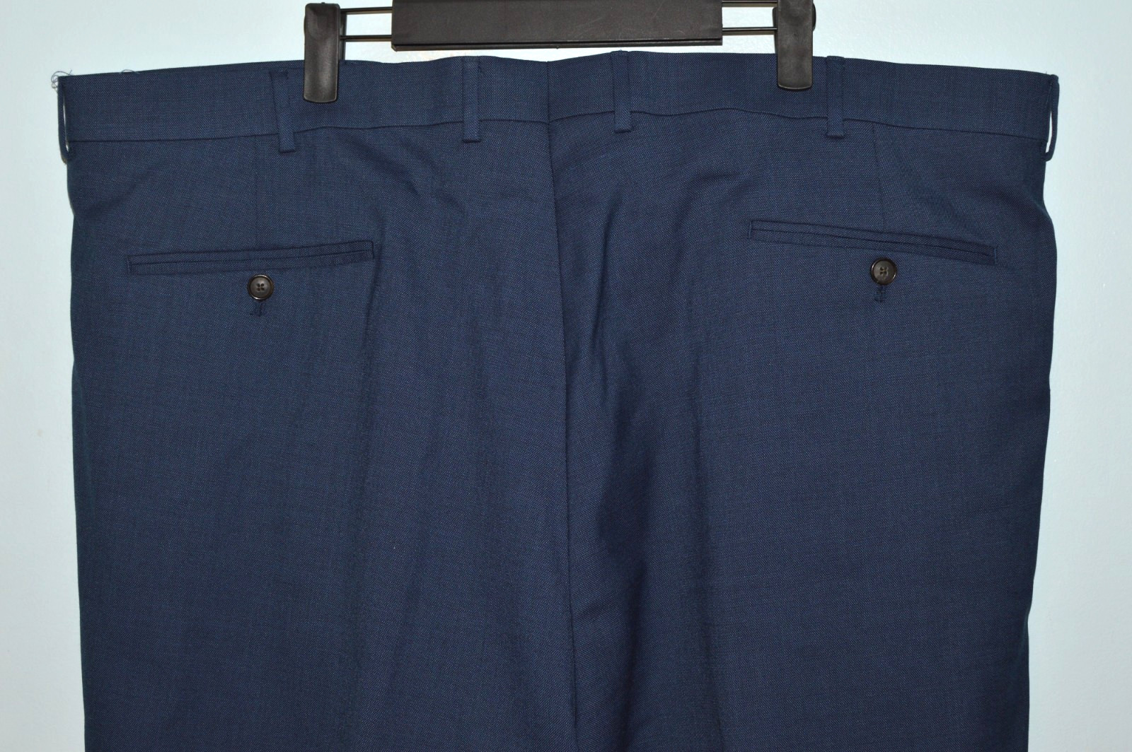 Llike New (2Pc Suit 50L 50 Long L) STAFFORD Blue Wool Travel Suit 46x29.5