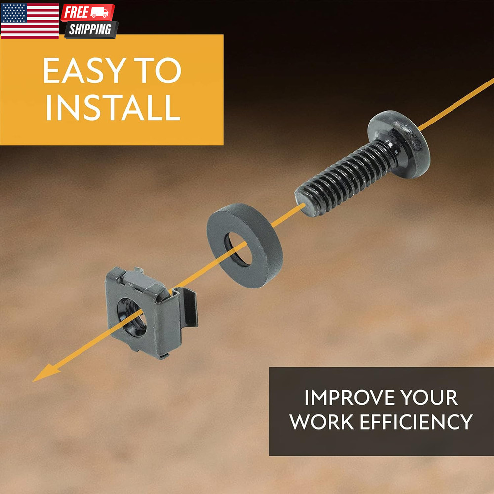 10-32 Rack Screws 115-Pack - Versatile Server Rack Accessories for Network Cabin