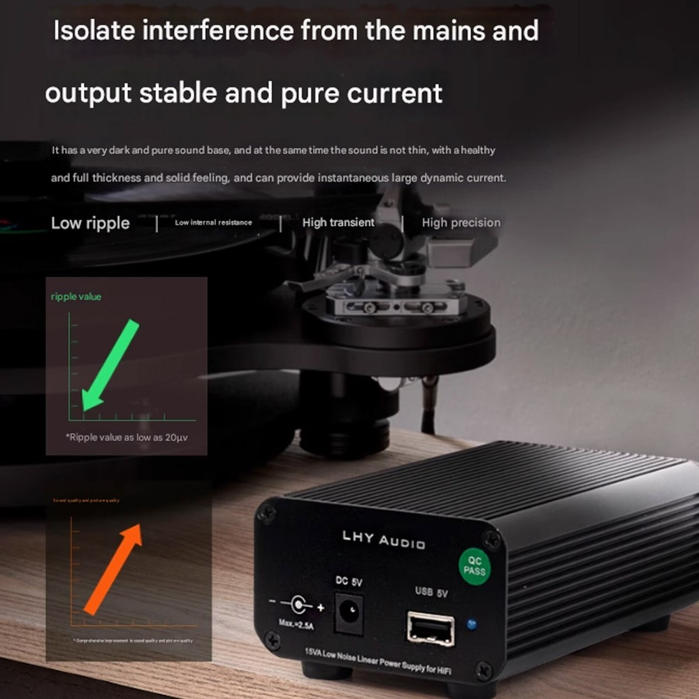 for Raspberry Pi 15W 5V DC Regulated Linear Power Supply for USB Interface DAC