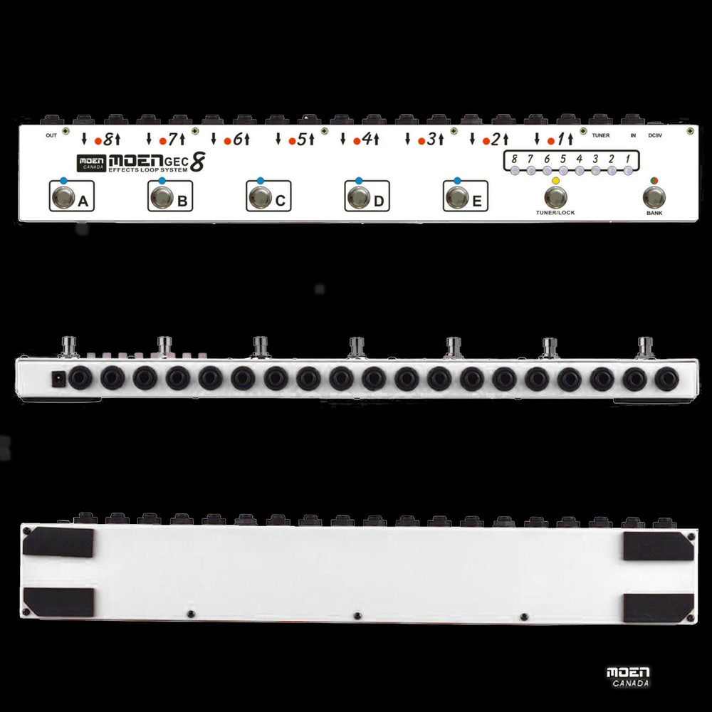MOEN GEC8 W Guitar Effect Pedal Commander Effects Loop System 8 Loops 10 Presets