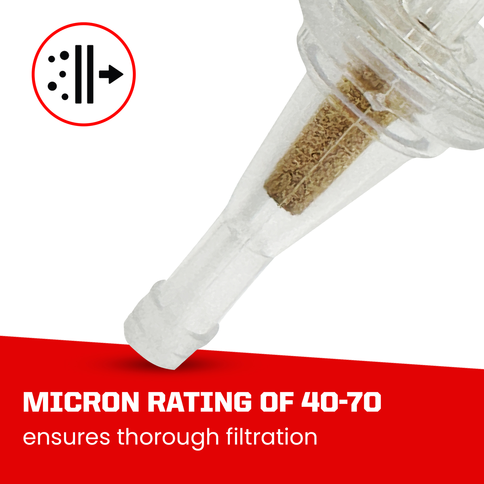 Outlaw Racing Clear Inline Gas Fuel Filters Motorcycle Scooter ATV 1/4" (4 Pack)