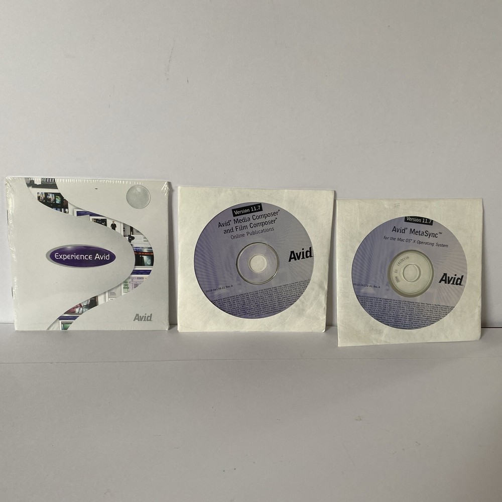 Avid MetaSync, Media & Film Composer Version 11.7 Software CD’s