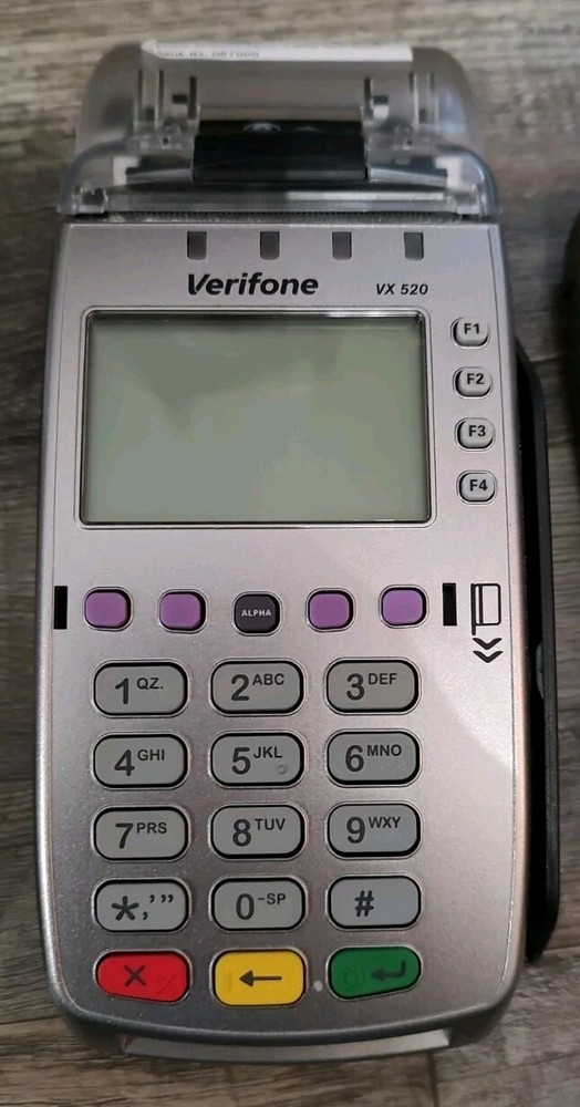 VERIFONE VX520 VX805 CREDIT CARD MACHINE CHIP READER W/Power & Connection Cables