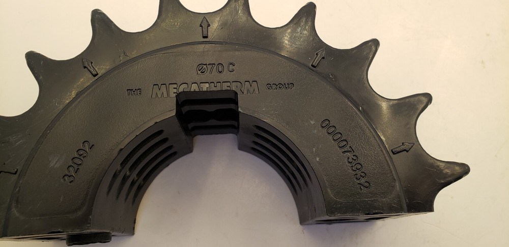 MECATHERM 32092 DOUBLE SINGLE SPLIT ROLLER CHAIN SPROCKET, 70MM BORE, 20T, NNB