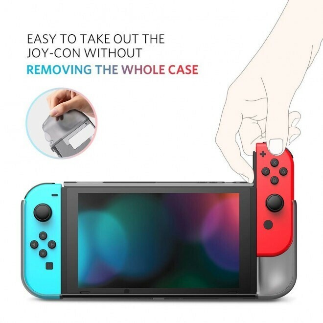 For Nintendo Switch Shockproof Waterproof Protective Case Cover - Black