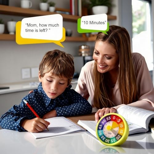 60 Minute Visual Timer for Classroom Kids Teachers, 4-Inch Countdown Timer