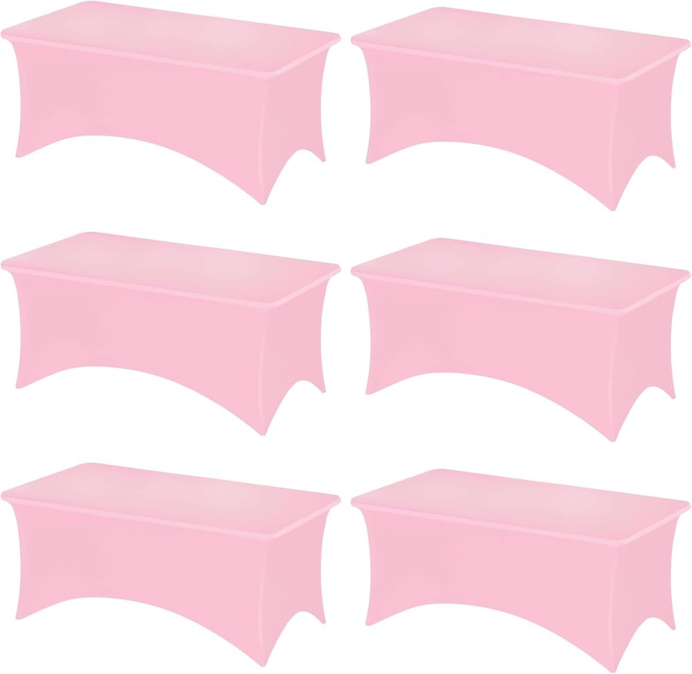 10 Pack 6FT Spandex Table Cover 6 Foot Tables Fitted Rectangular Stretch