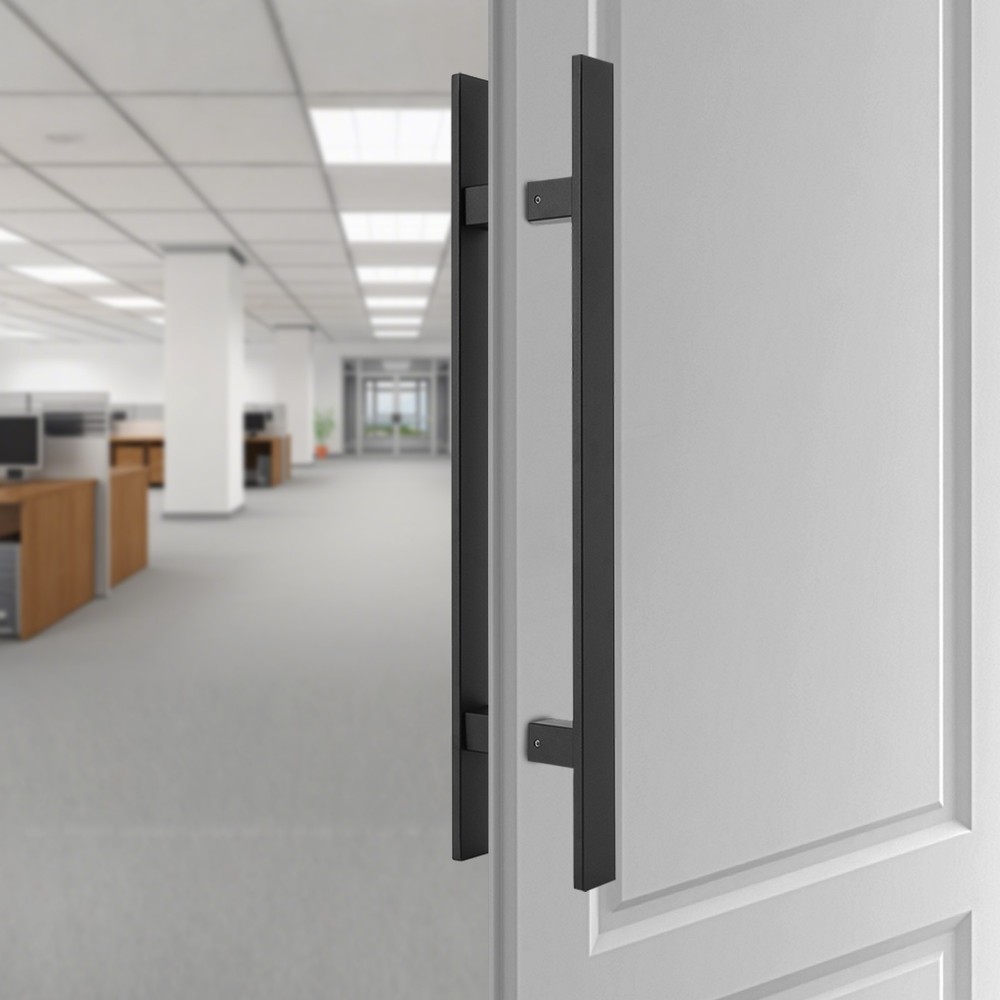 Stainless Steel Double Sided Push Pull Door Handle, H-shaped Door Pull Handle