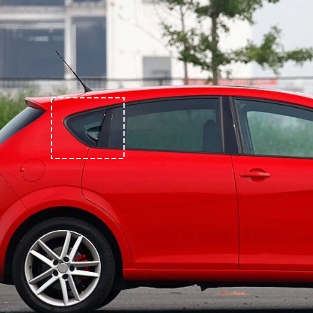 ABS Glossy Black Rear Triangular Louver Trim Panel For Seat Leon 2008-2012