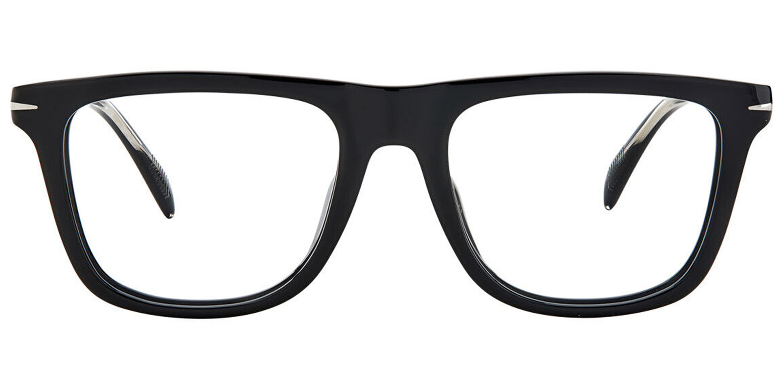 David Beckham Men's Black Square Blue Light Blocking Glasses - DB7061FBB-0BSC-19