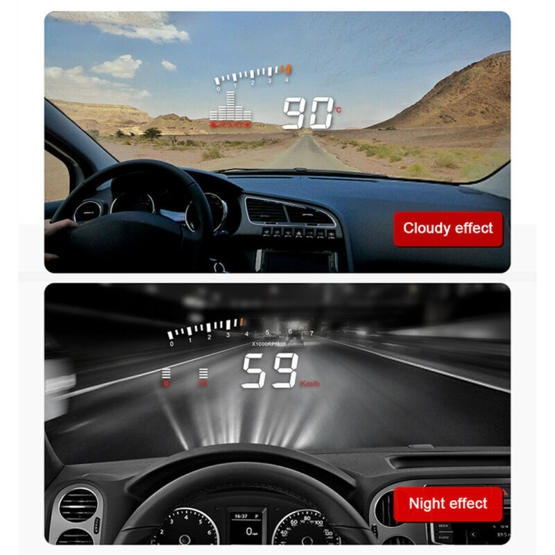 HUD Head Up Display OBD2 Gauge Speedometer Overspeed Warning Nano Technology X5