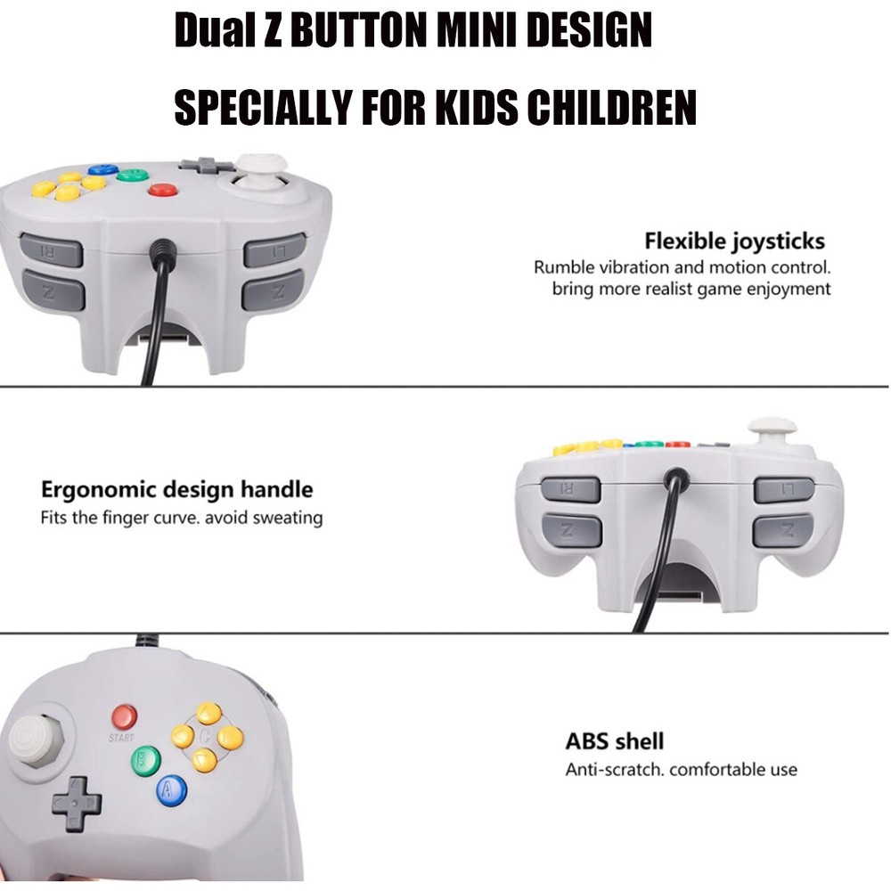 Upgraded N64 Wired Controller Replacement Gamepad for Nintendo 64 Game Console