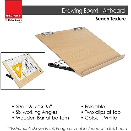 A1 Foldable Drawing Board Table Model Drafting Board with Clips