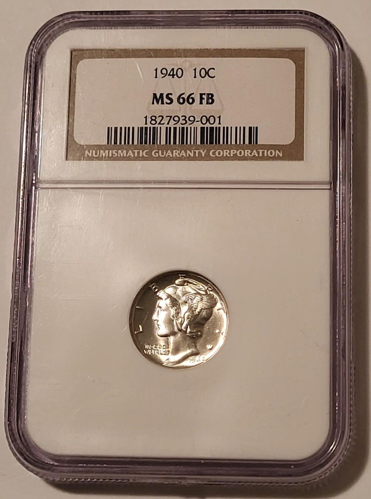 1940 Mercury Dime MS66 FB NGC