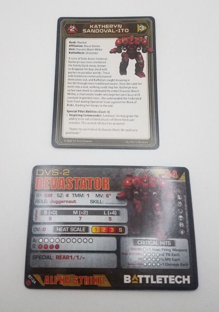 Battletech Mercenaries - Devastator *Mech & Cards*