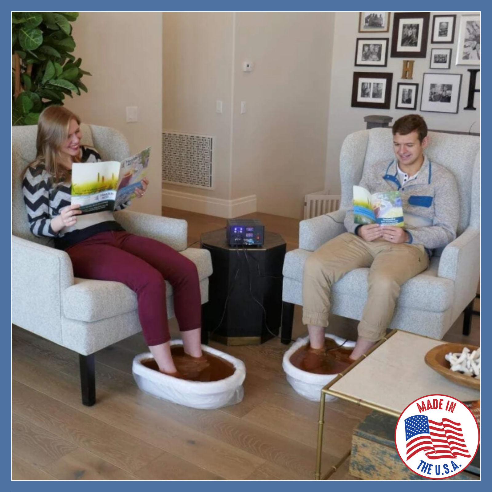 IonizeMe Maxx Dual Powerful 20V Ionic Foot Bath Spa Detox Machine Made in USA