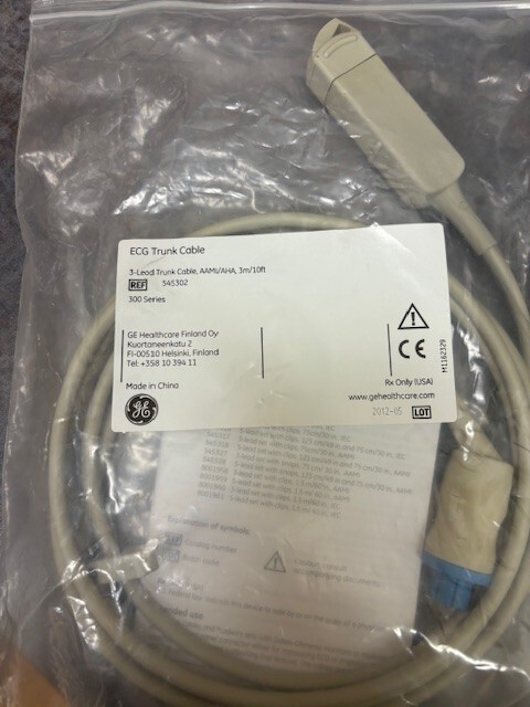 3 lead ECG trunk cable AAMI/AHA 3m/10ft