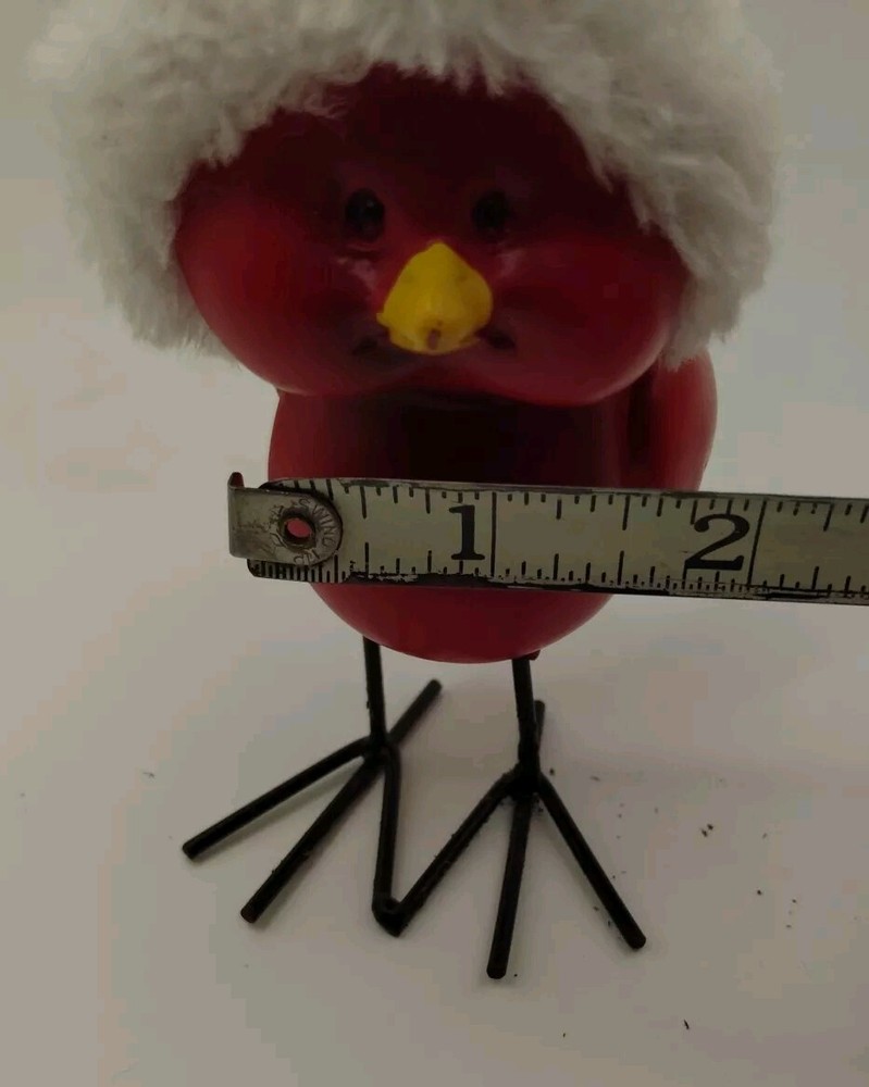Cardinal With Poka Dot Santa Hat