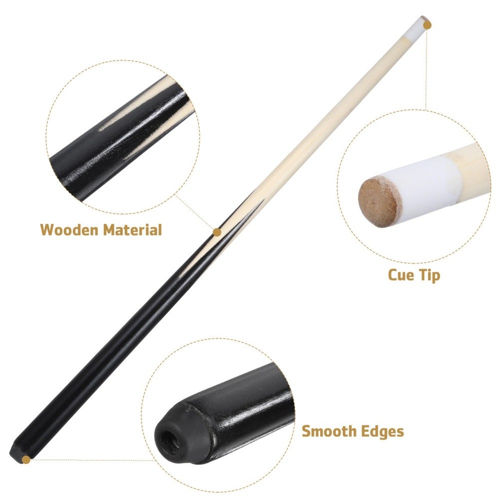 2 Count Mini Pool Cue Stick Universal Cues Snooker for Kids Queue