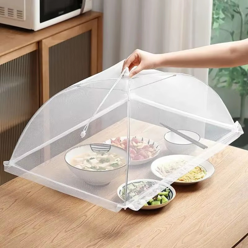 Folding Mesh Food Cover Insect Proof Dish Protector Kitchen Table Cover