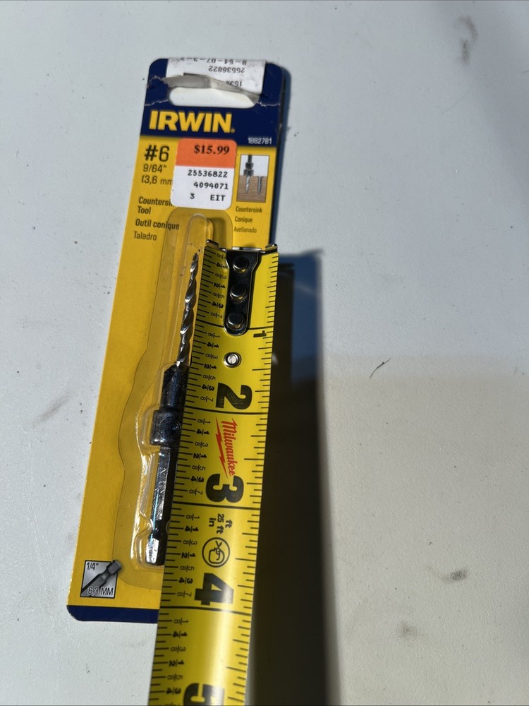 Irwin #6 Tapered Countersink Tool - 1882781 9/64"