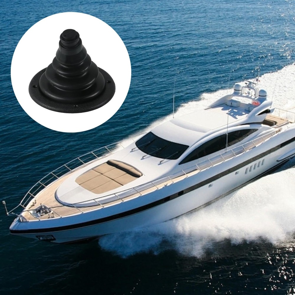Boat Motor Well Cable BootCable BootFuel Lines Diameter 4.72"-Black