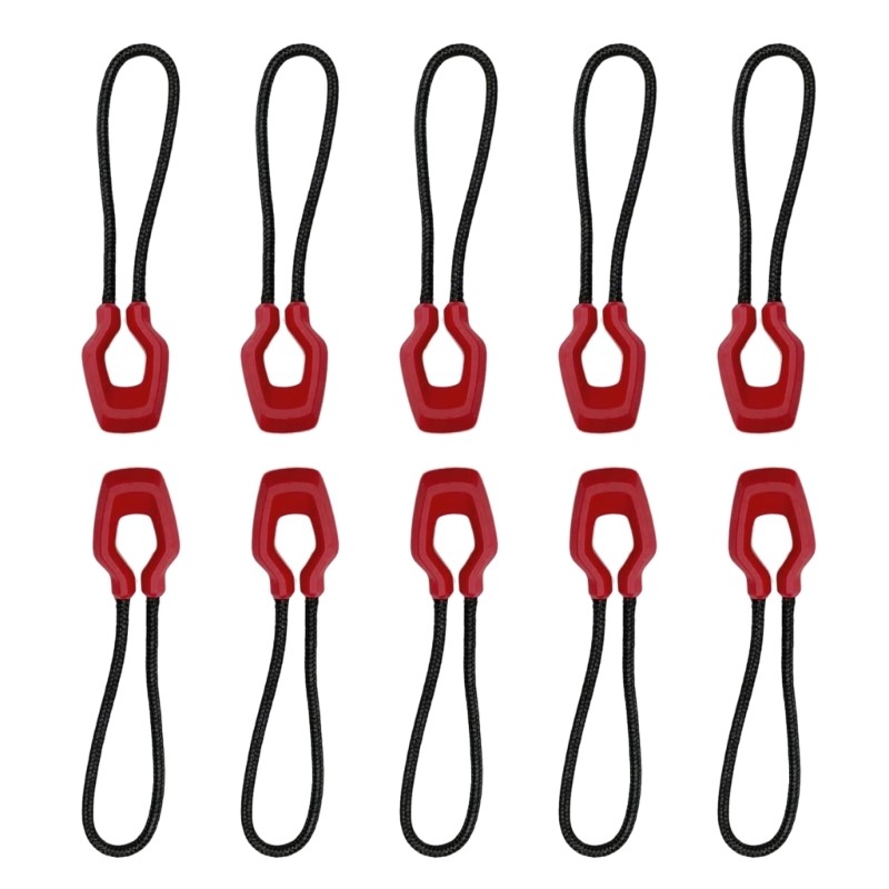 10pcs Durability Nylons Zippers Pull Cord Outdoor Tent Backpacks Pull Rings