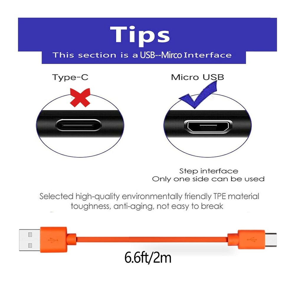 Replacement Fast Charging Charger Cable Power Cord Wire Compatible for Ring...