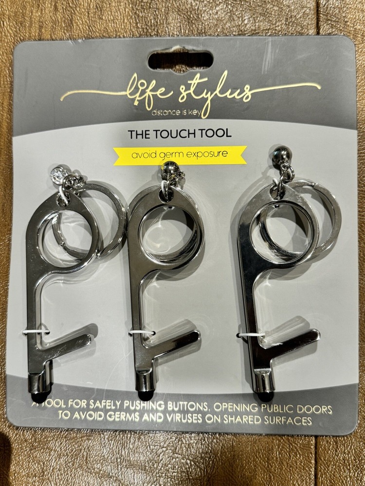 Life Stylus The Touch Tool Touch-less Tool 3 Pack. Germ And Virus Avoidance. New
