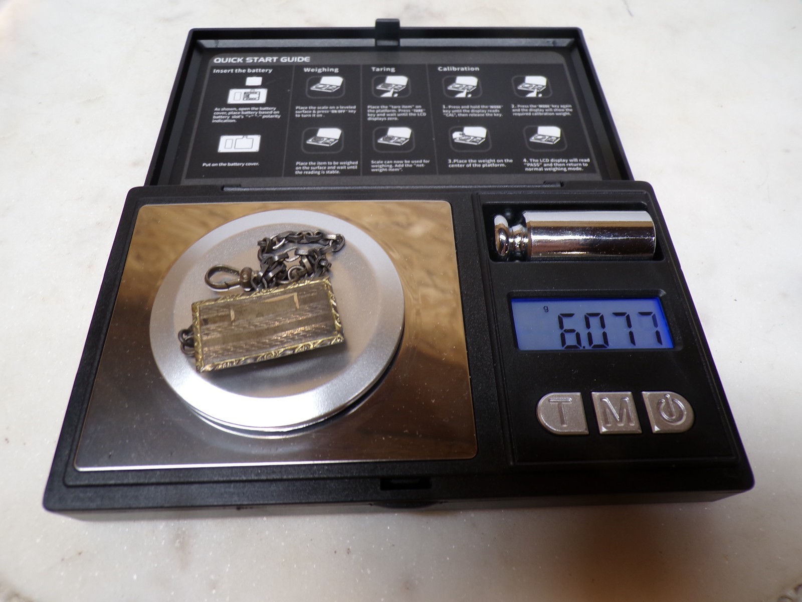 GLP George L Paine Co Sterling Beltogram Art Deco Belt Loop Chain 6+ Grams