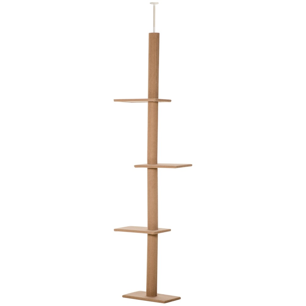 4-Level Height Adustable Cat Tree Condo Brown
