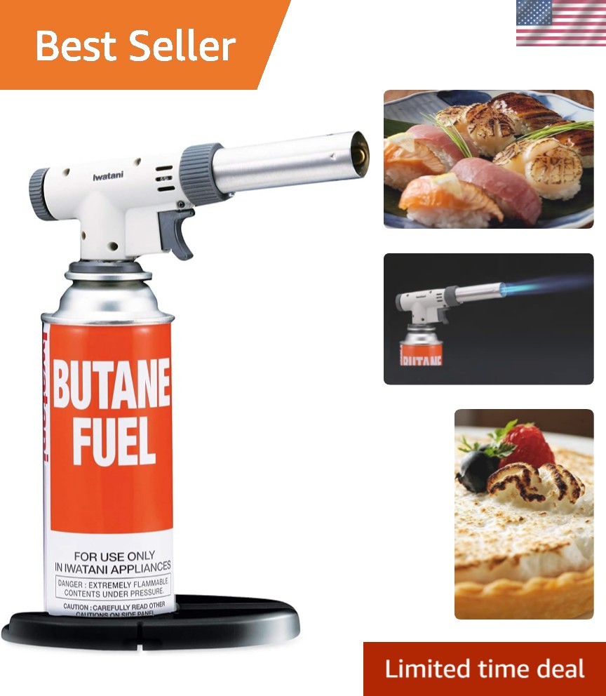 Culinary Professional Kitchen Butane Torch | Adjustable Flame Shape Strength ...