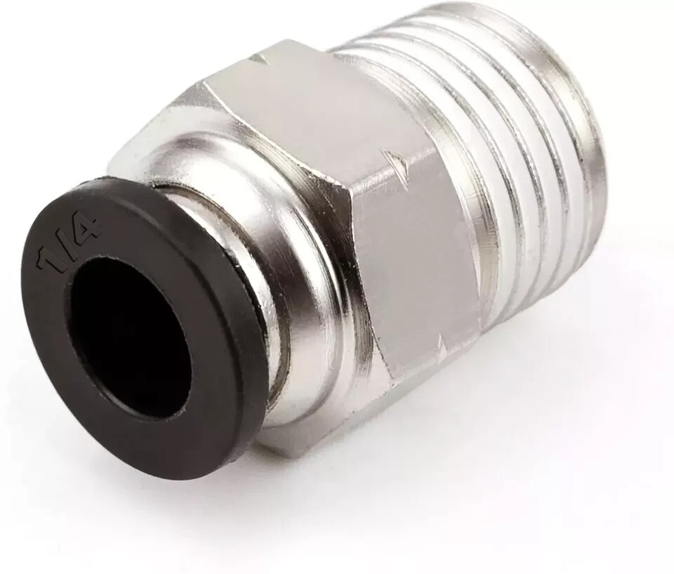 LokoCar Male Straight 3/8"Tube OD x 3/8"NPT Thread Push to Connect Fitting 5Pcs