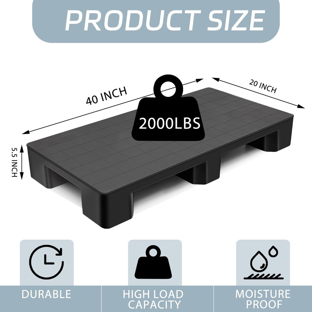1 Pcs Plastic Pallet for Basement Storage Easy Stack Lightweight Floor Pallet...