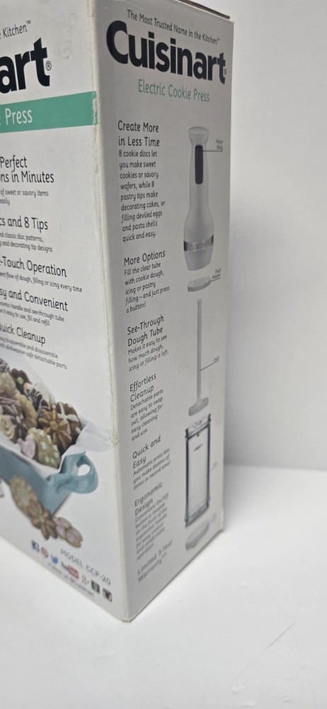 COMPLETE Cuisinart CCP-20 Cookie Press - White