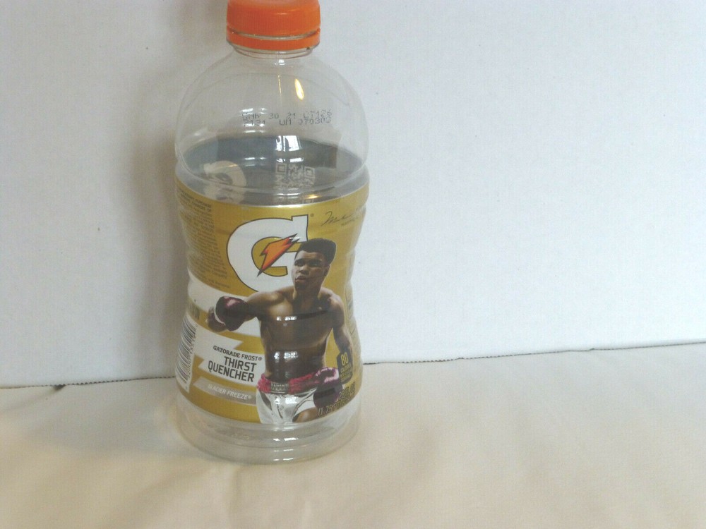 Muhammad Ali Boxing Gatorade Bottle Empty Glacier Freeze