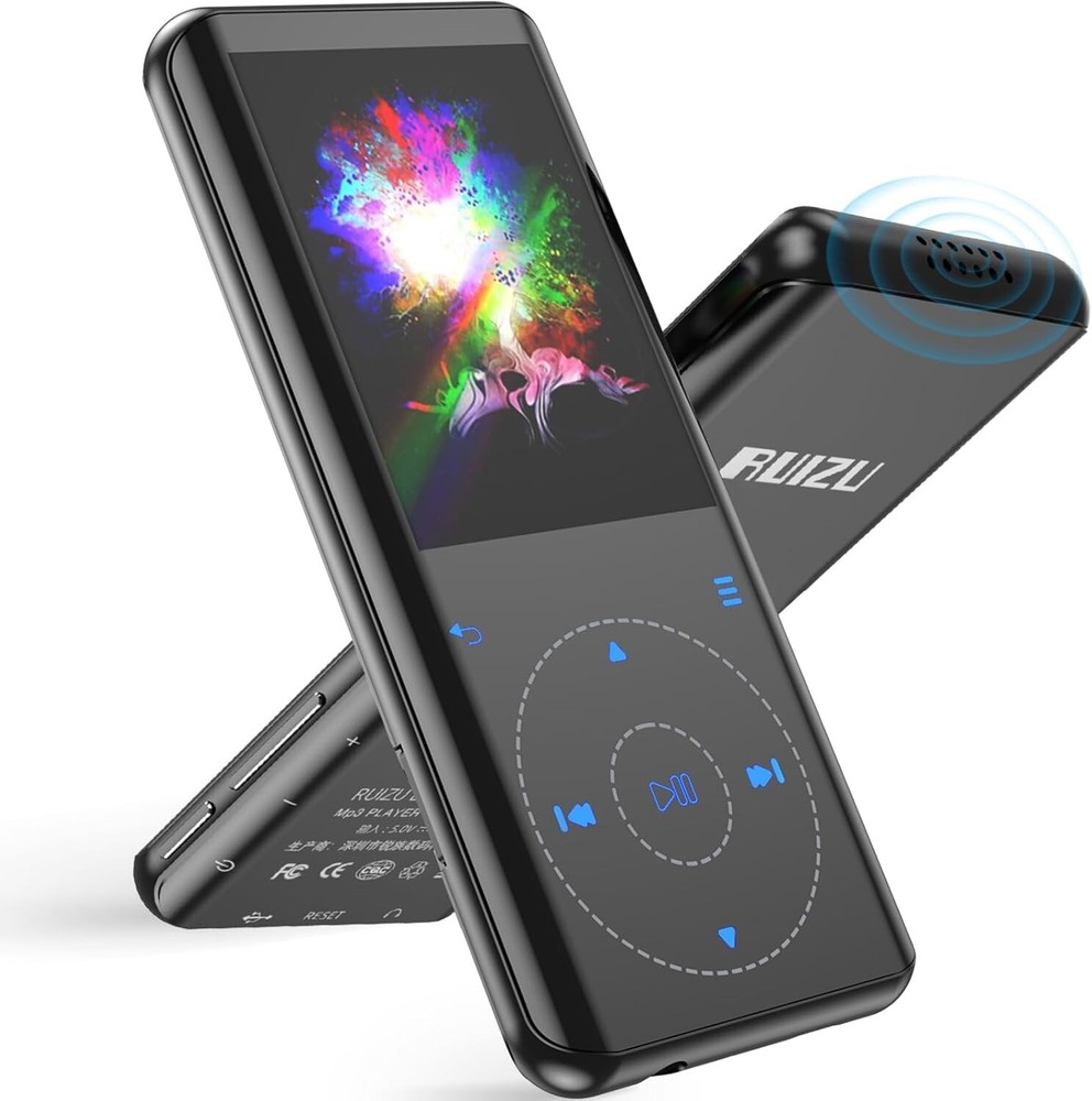 Bluetooth 5.3 MP3 Player with 45 Hours Playback & 128GB Expandable Memory