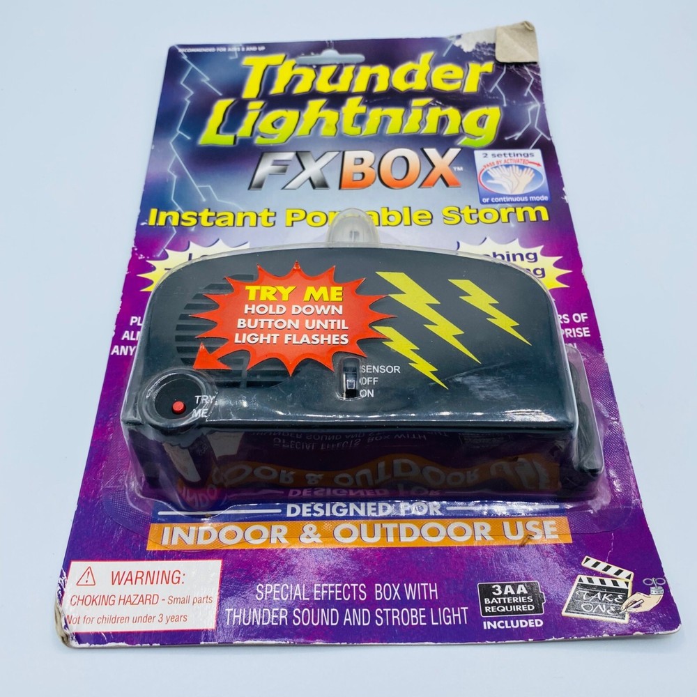 Thunder Lightning FX Box Instant Portable Storm Loud Crashes & Strobing Flashes