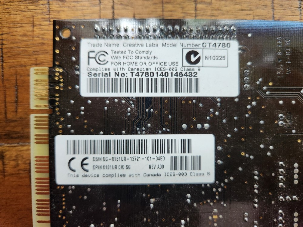 Creative Labs - 5.1 Sound Blaster Live - PCI Card - Model # CT4780