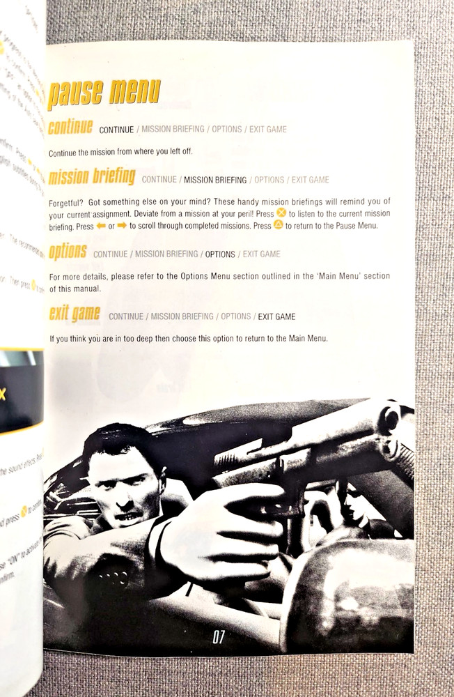 The Getaway Instruction Manual Only - PlayStation 2