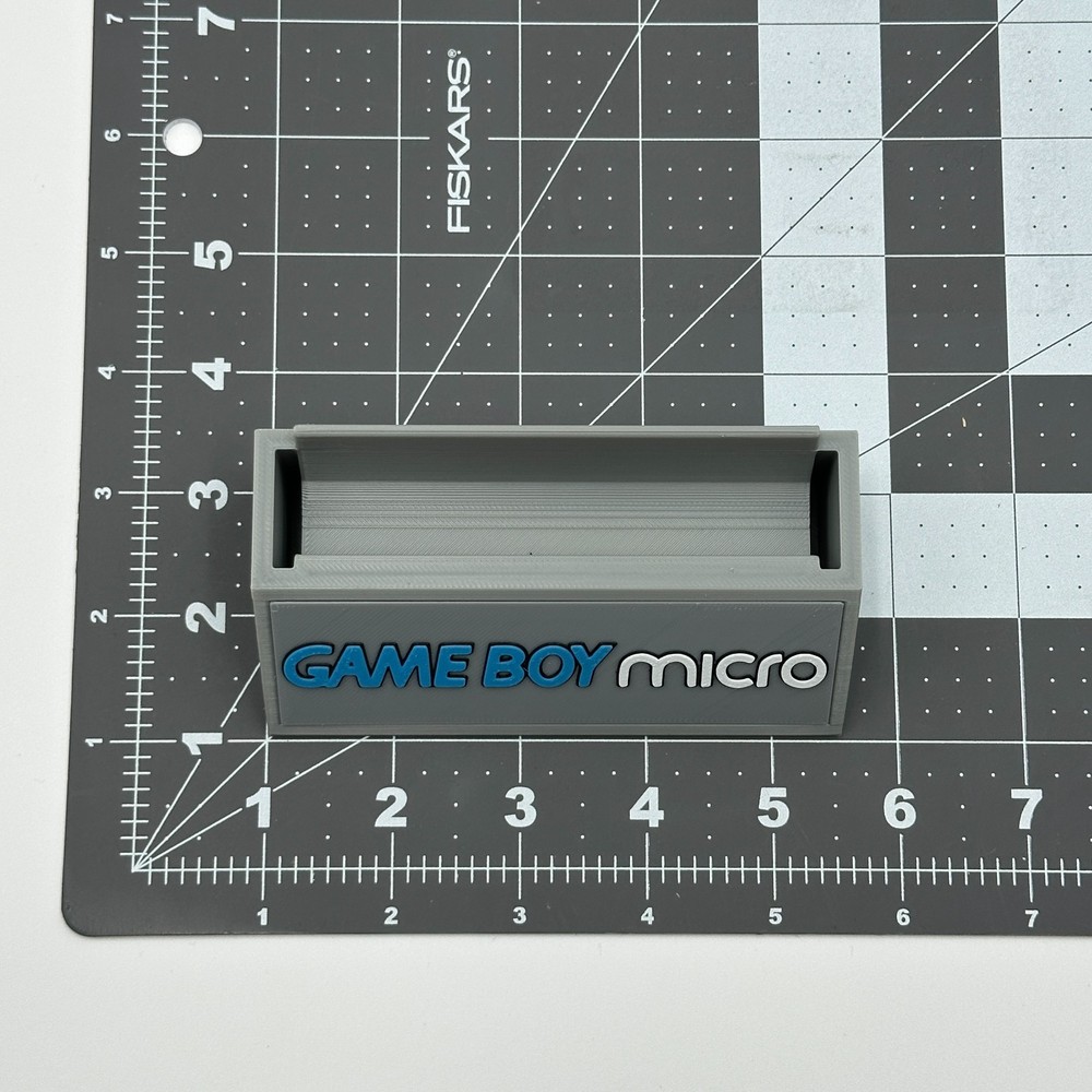Game Boy Micro Console Display Stand Dock Holder Gray 3D Printed GB Micro Mount
