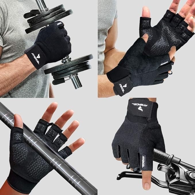 Workout Gloves Microfiber Medium Breathable Fit Cycling Gym Training