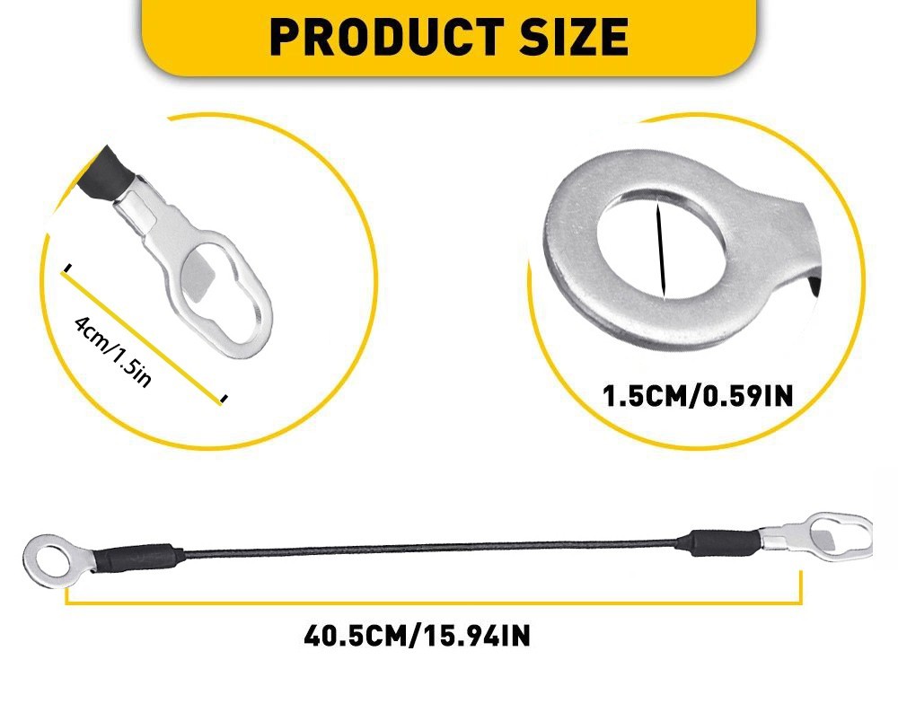 For 99-06 Chevrolet Silverado Pair Tailgate Tail Gate Rear Support Cable Strap