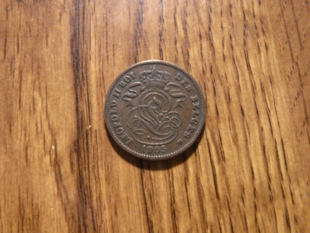 BELGIUM 2 CENTIMES 1905 COIN (225)