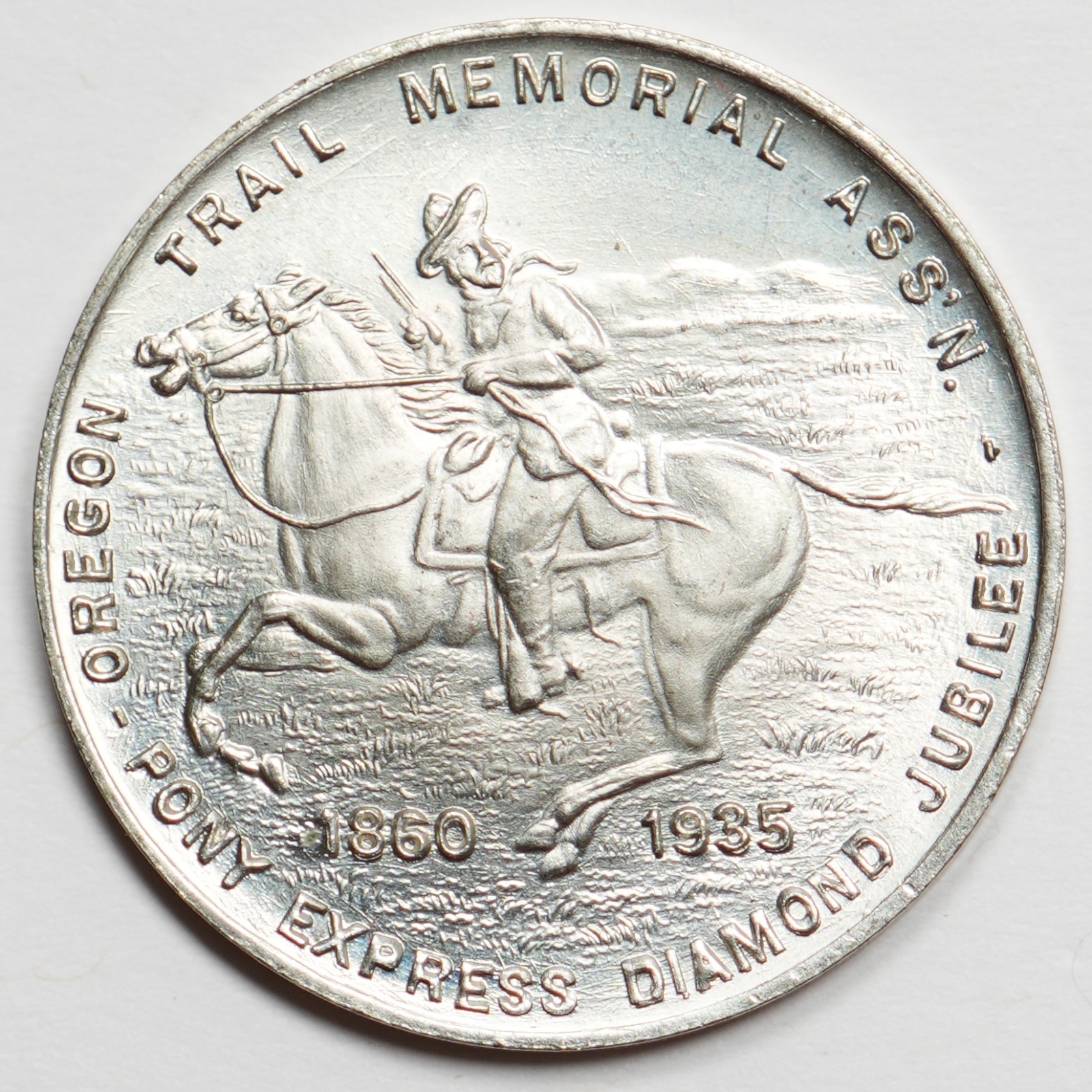 1935 Pony Express Diamond Jubilee So-Called Half Dollar Oregon Trail Association