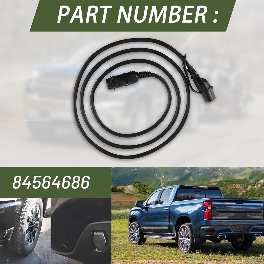 84564686 Block Heater Cable，Engine Coolant Heater Cable Compatible With 2019-2
