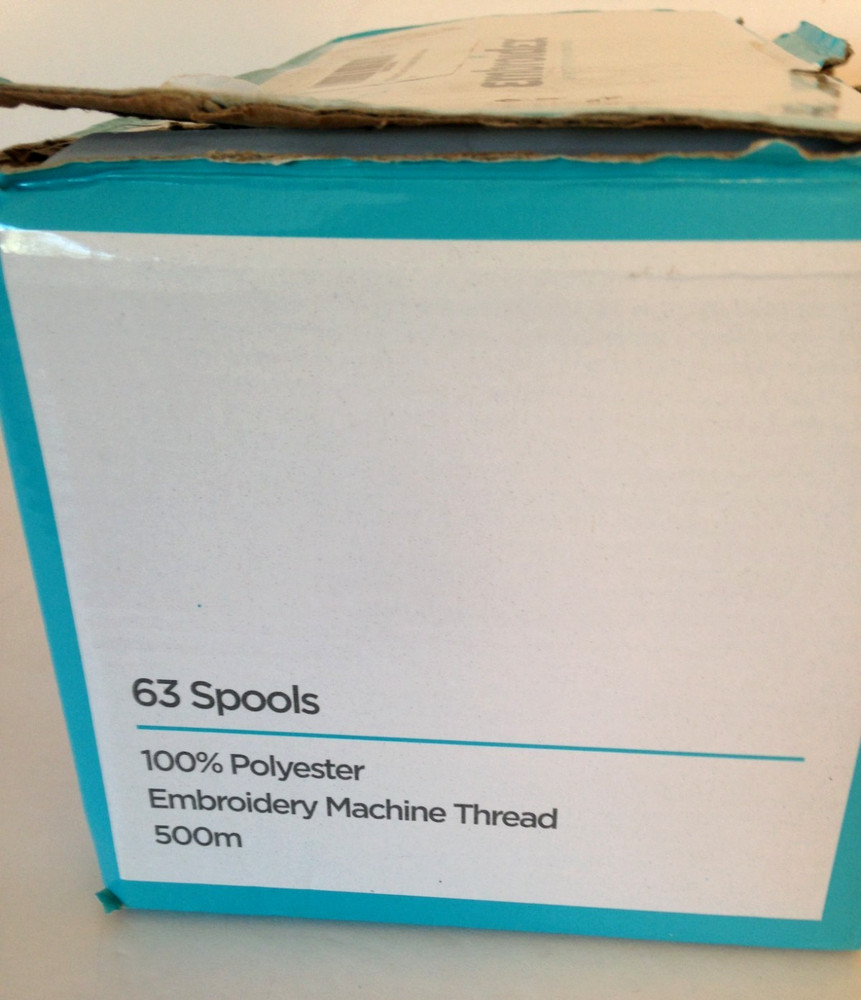 63 Colored Thread Spools Brother Embroidery Machine 100% Polyester