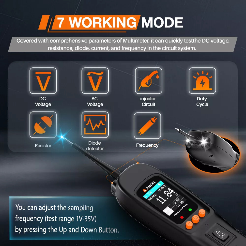 Circuit Power Probe Tester AC/DC Voltage Electrical System Test ANCEL PB500